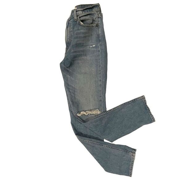 Reformation High Waisted Julia Jean Distressed  Antigua wash Size 26 Denim Boho - Picture 2 of 7